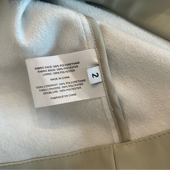 Proenza Schouler White Label Faux Leather Fitted Top - Size 2; Like New - Picture 9 of 13